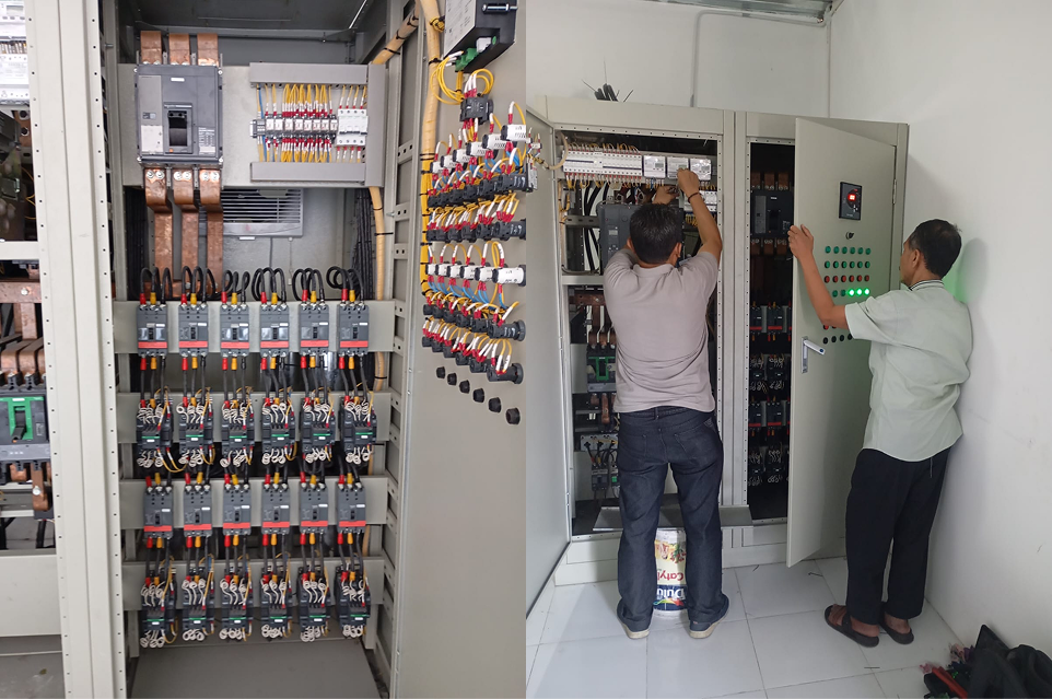 Perakitan wiring panel LVMDP & Capacitor bank - PT. CNE Manyar Gresik